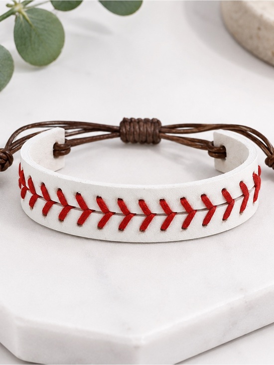 sweetstacks Jewelry - Baseball Leatherette Adjustable Bracelet